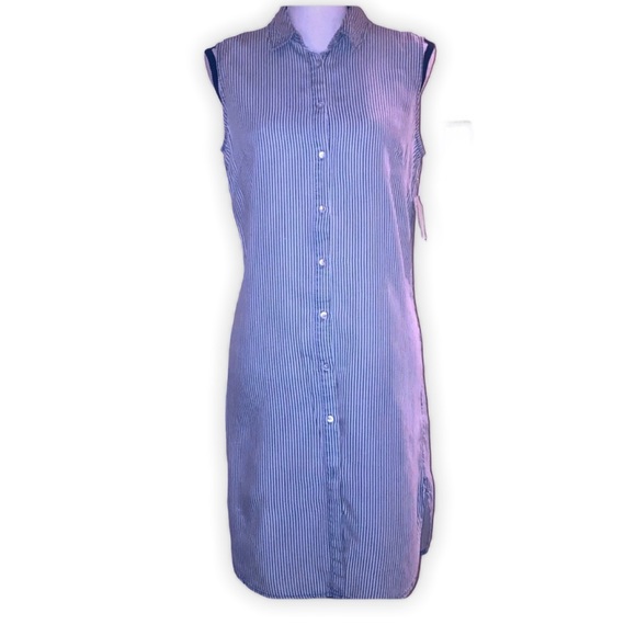 Andrea Jovine Dresses & Skirts - 🆕 Striped Tencel Button Down Dress